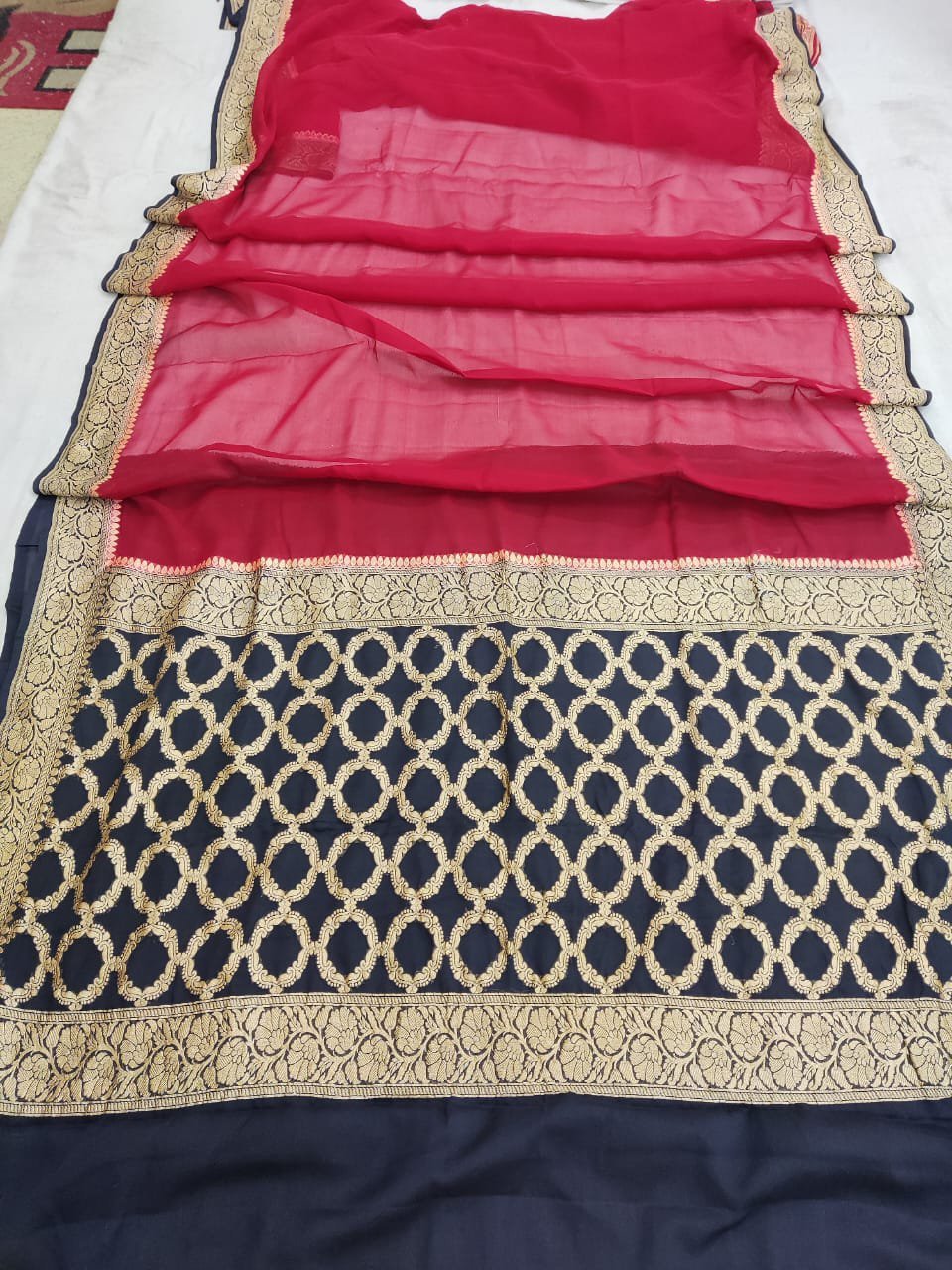 Khaddi Georgette Banarasi Saree