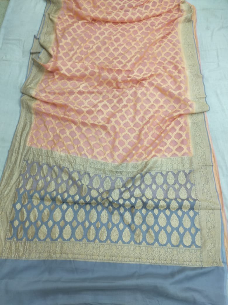 Pure Khaddi Georgette Banarasi Saree