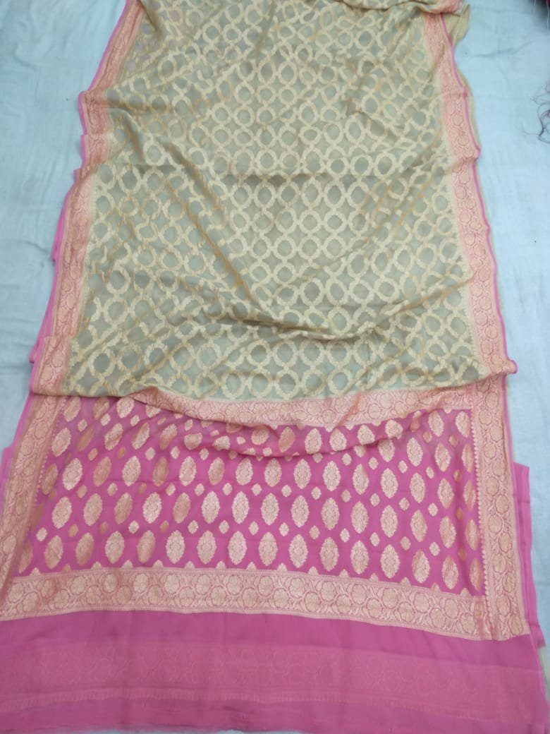 Chiffon Khaddi Georgette Banarasi Saree