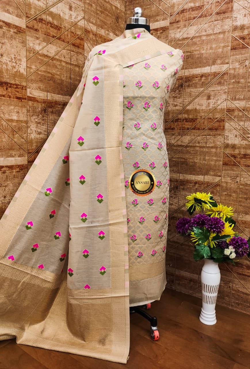banarasi jamdani suit wholesale supplier 14 pcs Bundle