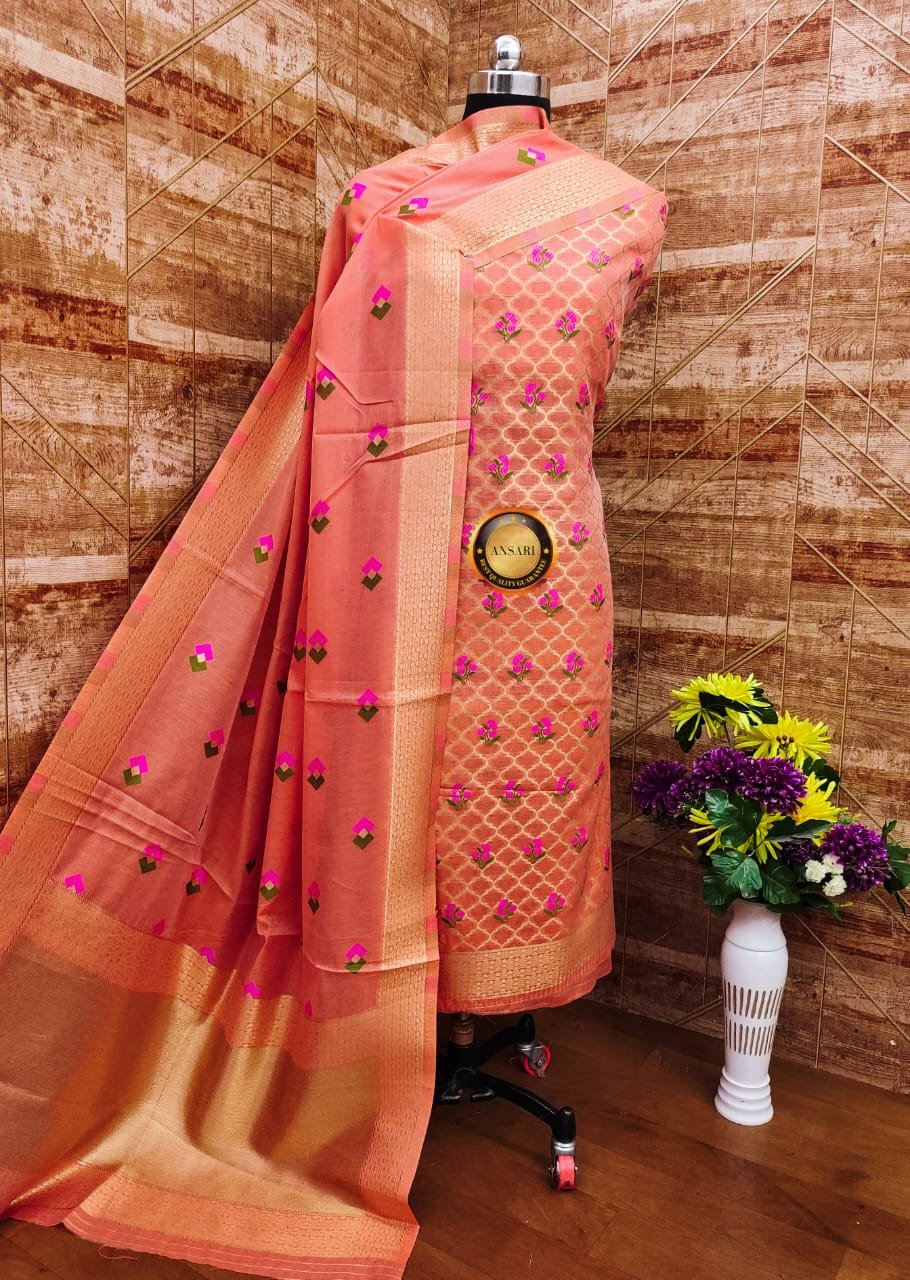 banarasi jamdani suit wholesale supplier 14 pcs Bundle
