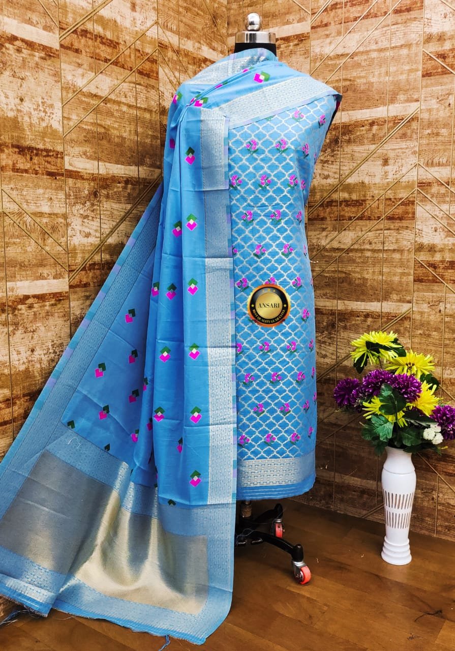 banarasi jamdani suit wholesale supplier 14 pcs Bundle