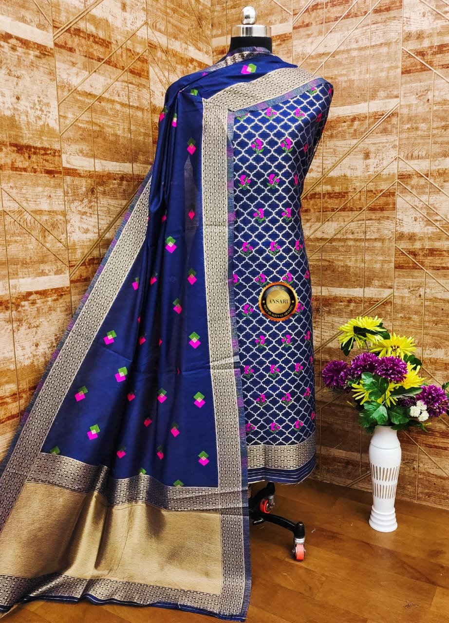 banarasi jamdani suit wholesale supplier 14 pcs Bundle