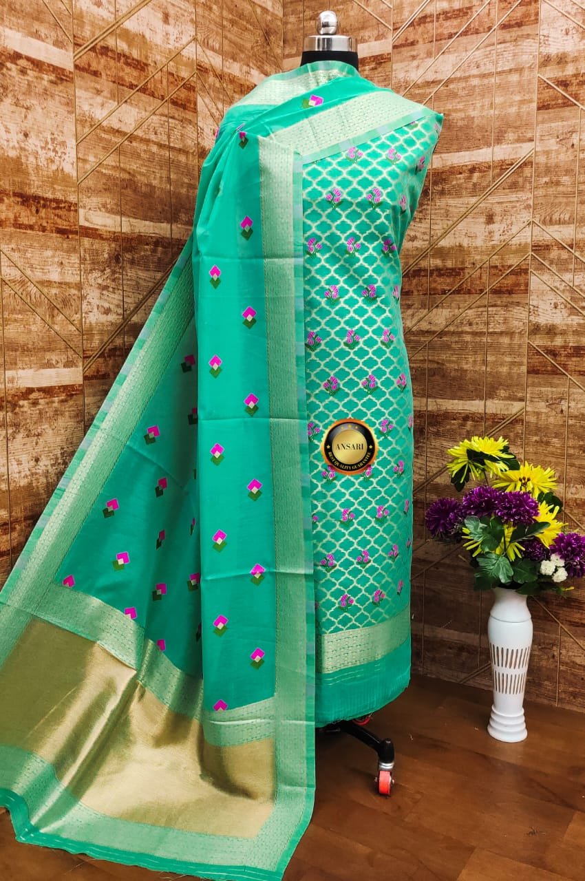 banarasi jamdani suit wholesale supplier 14 pcs Bundle
