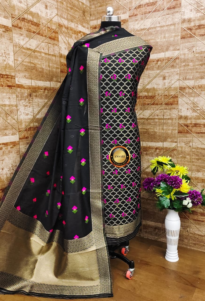 banarasi jamdani suit wholesale supplier 14 pcs Bundle