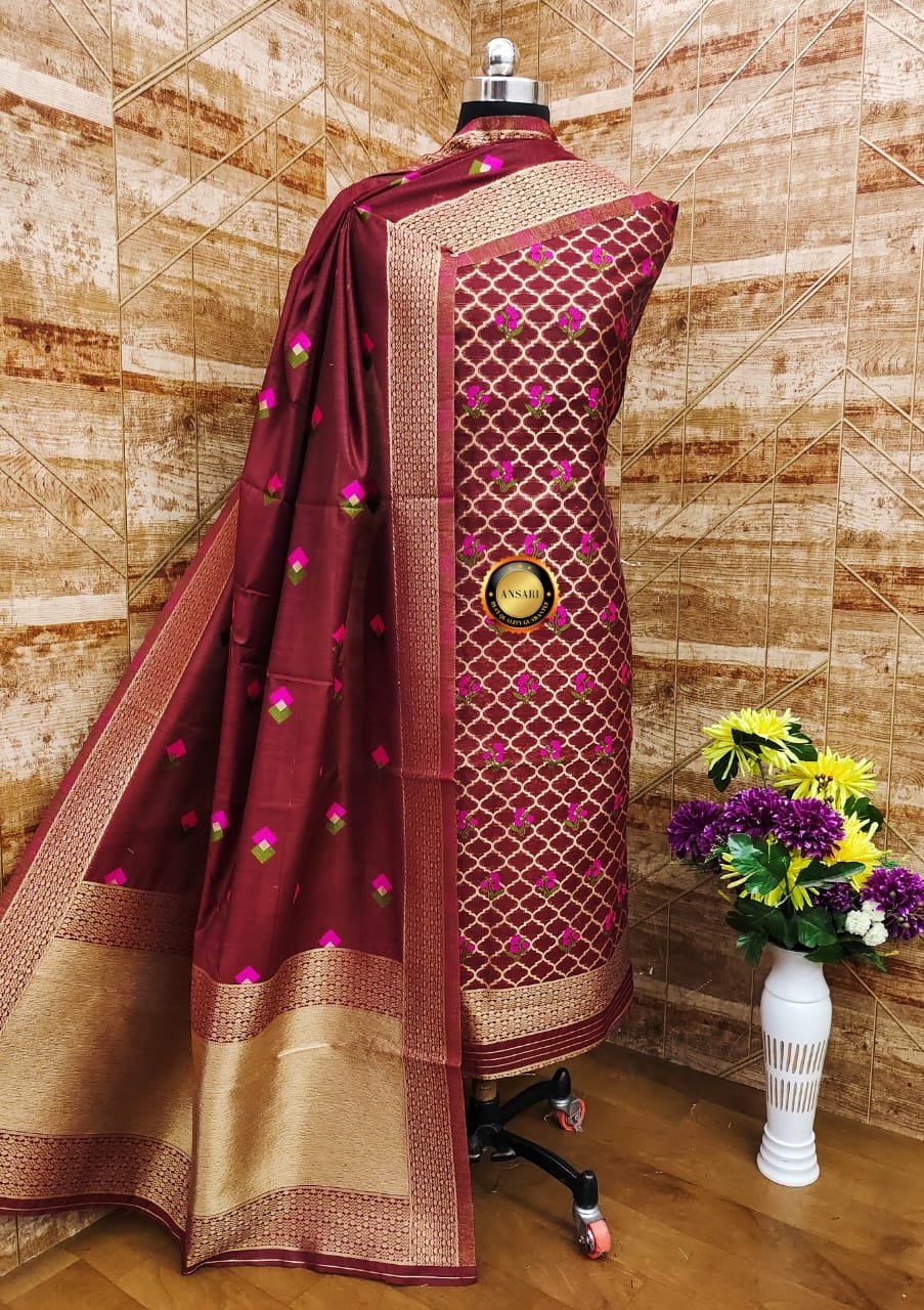banarasi jamdani suit wholesale supplier 14 pcs Bundle