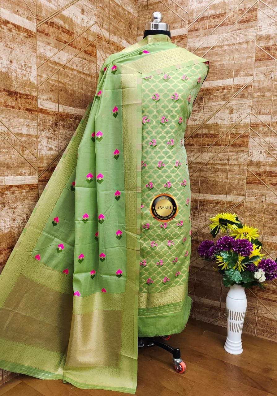 banarasi jamdani suit wholesale supplier 14 pcs Bundle