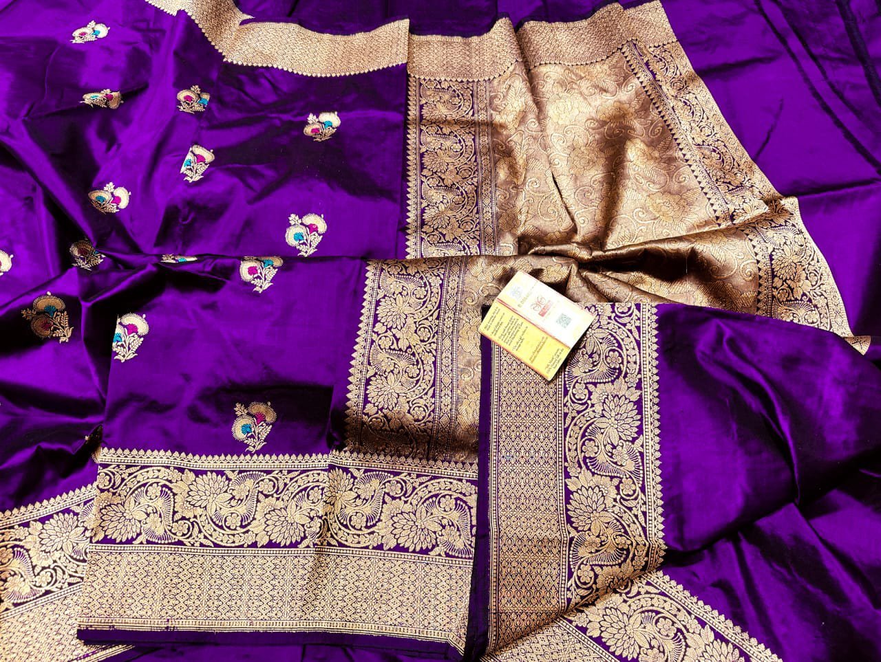 PureKatan Banarasi Meena Saree