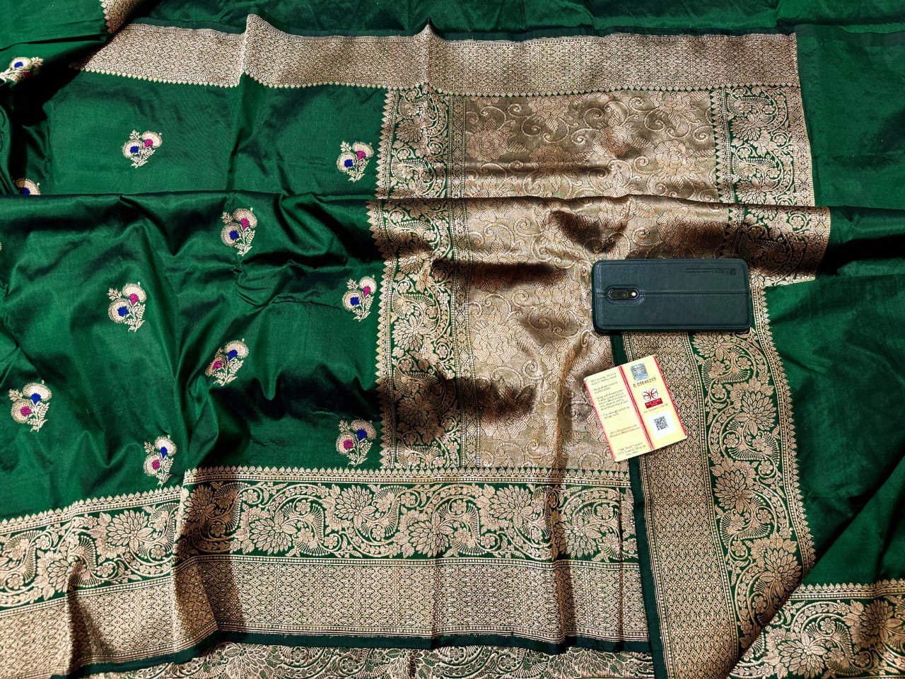 Pure Katan Banarasi Meena Saree