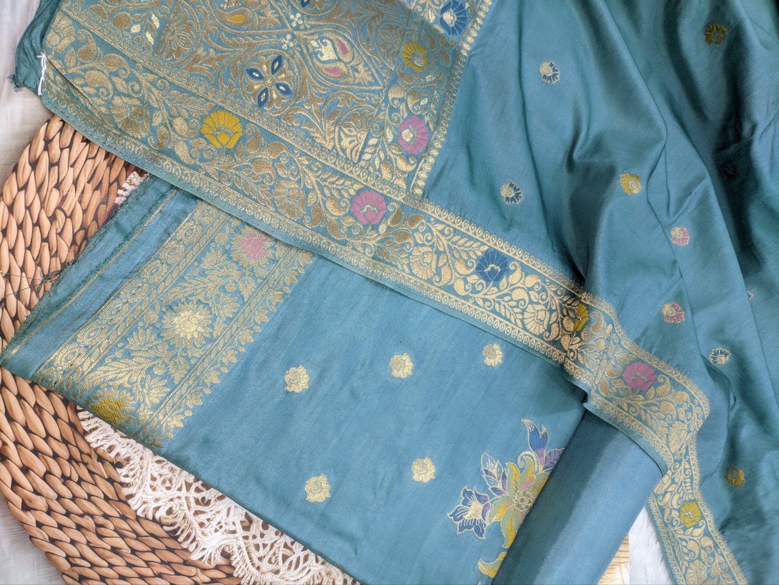 Dyeable Muslin jacquard Suit wholesale 8 pcs bundle