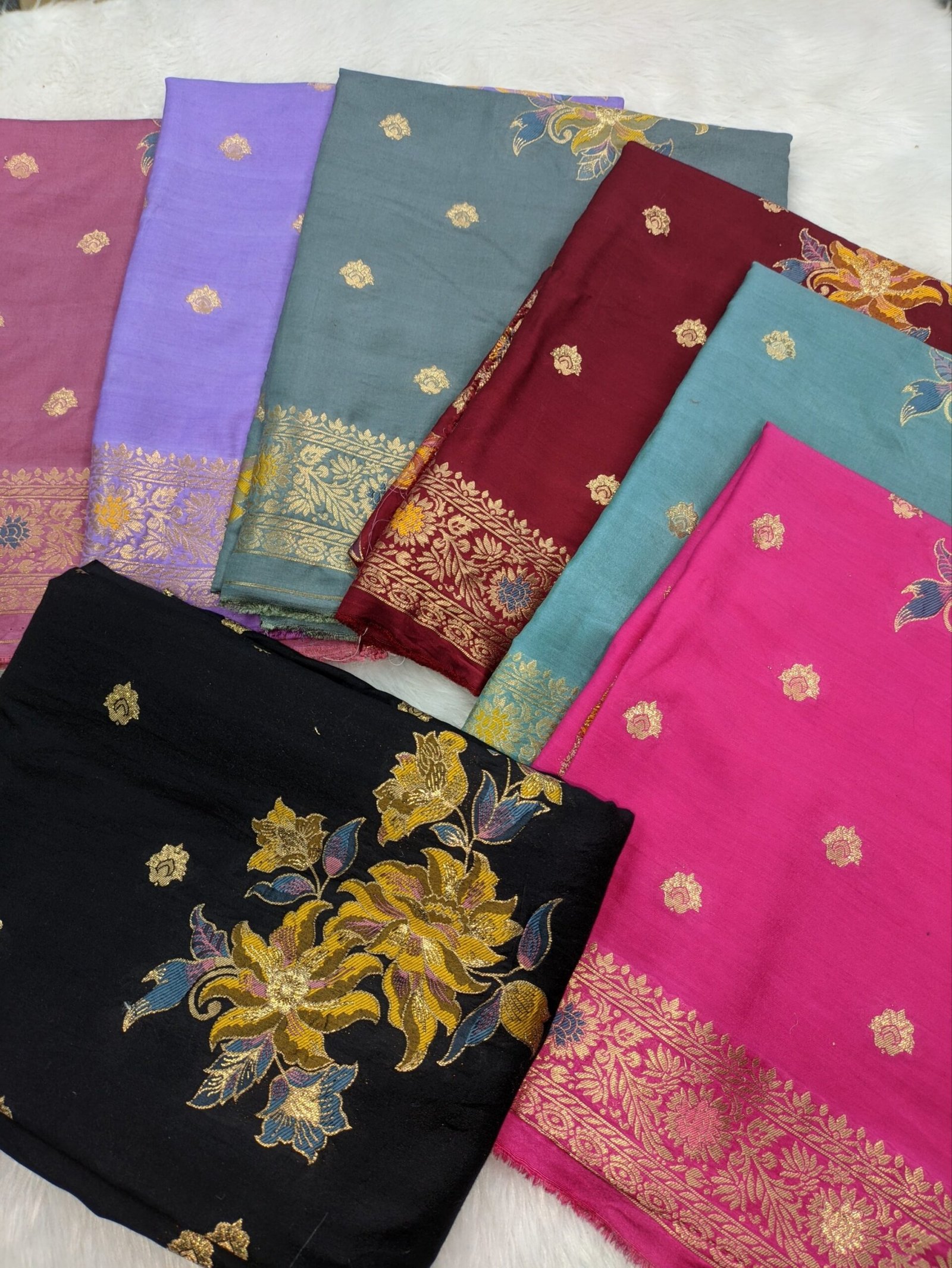 Dyeable Muslin jacquard Suit wholesale 8 pcs bundle