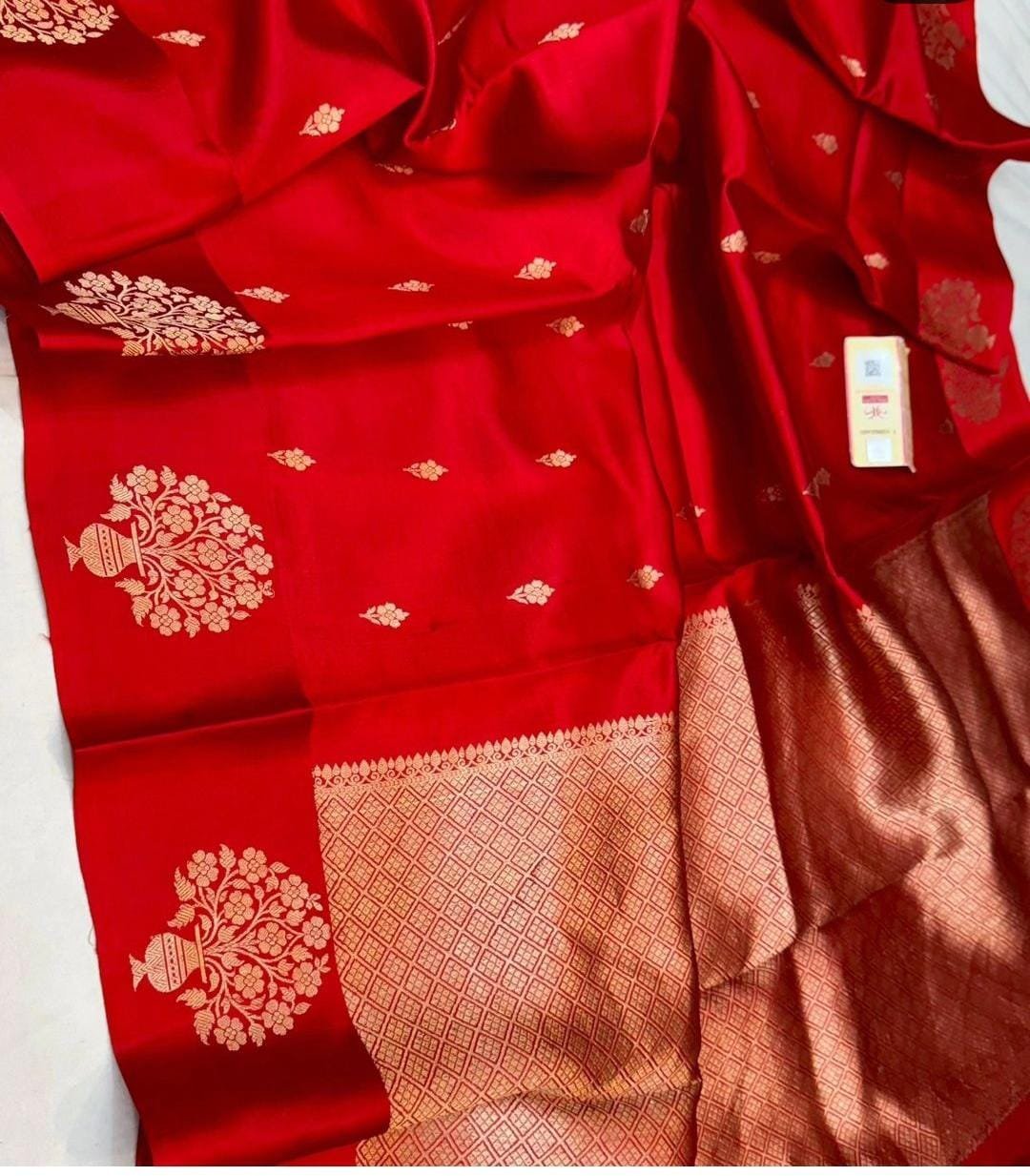 Banarasi Handloom Pure Raw Mangoo Silk Saree