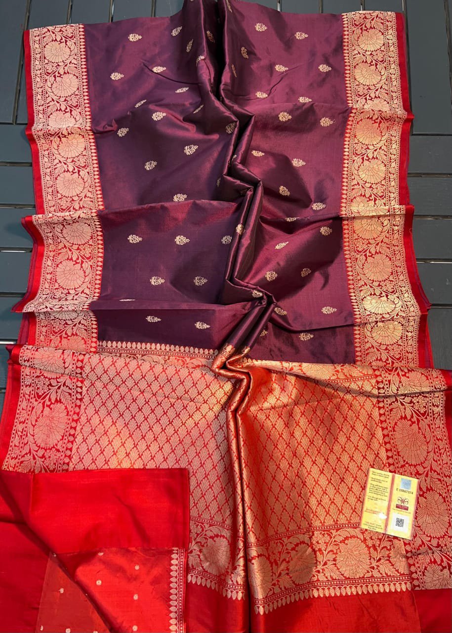 Pure Handloom Banarasi Katan Silk Saree