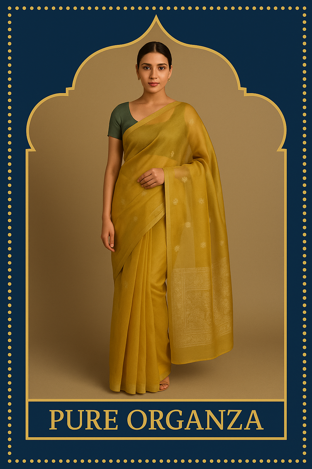 kora organza saree