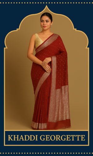 Khaddi Georgette Saree