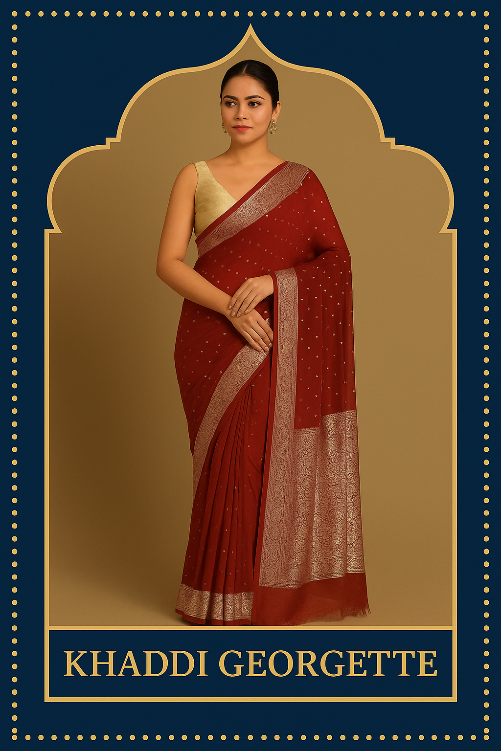 Khaddi Georgette Saree