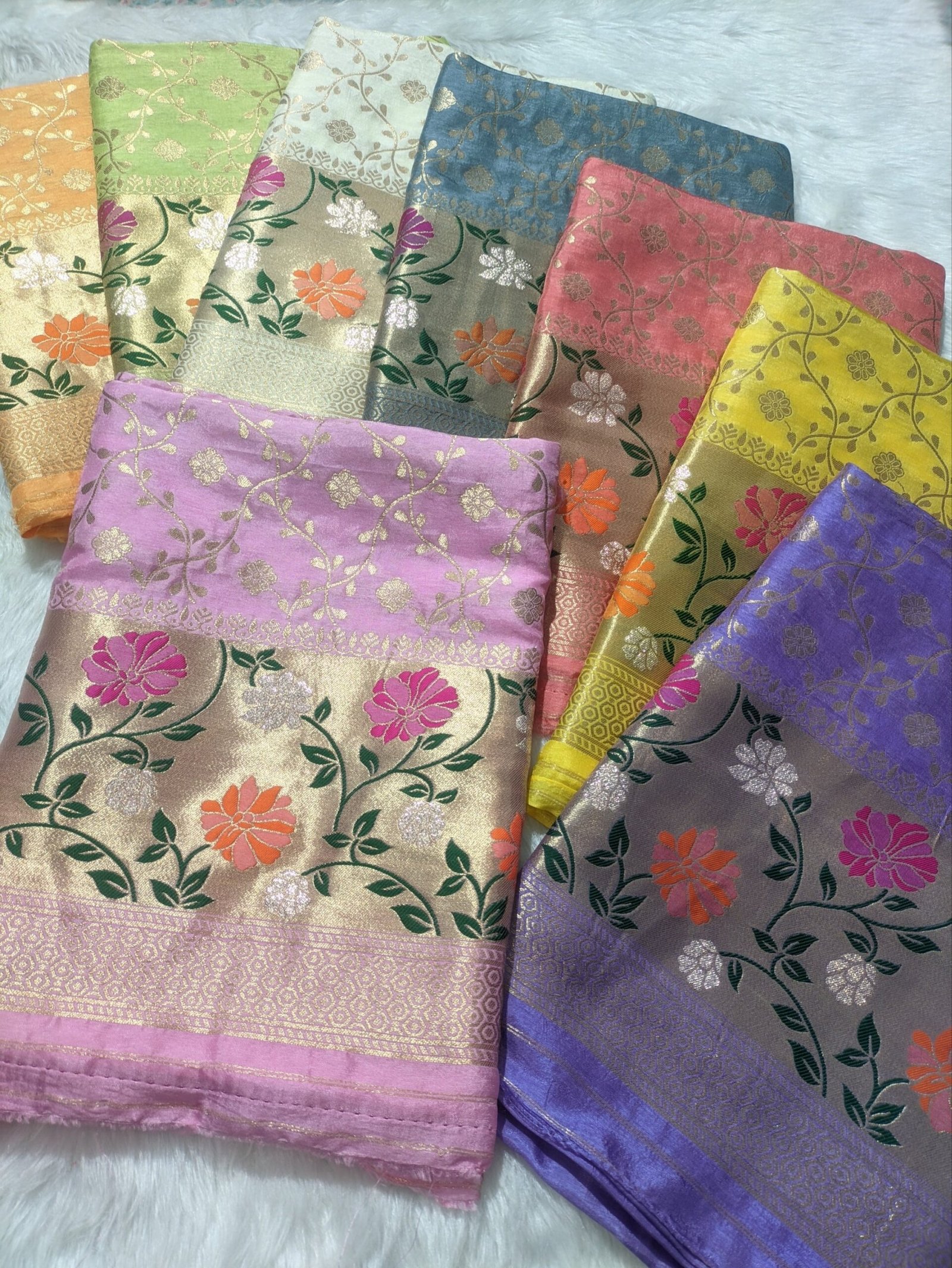Viscose Dola Suit 9 Pcs Bundle/Sets