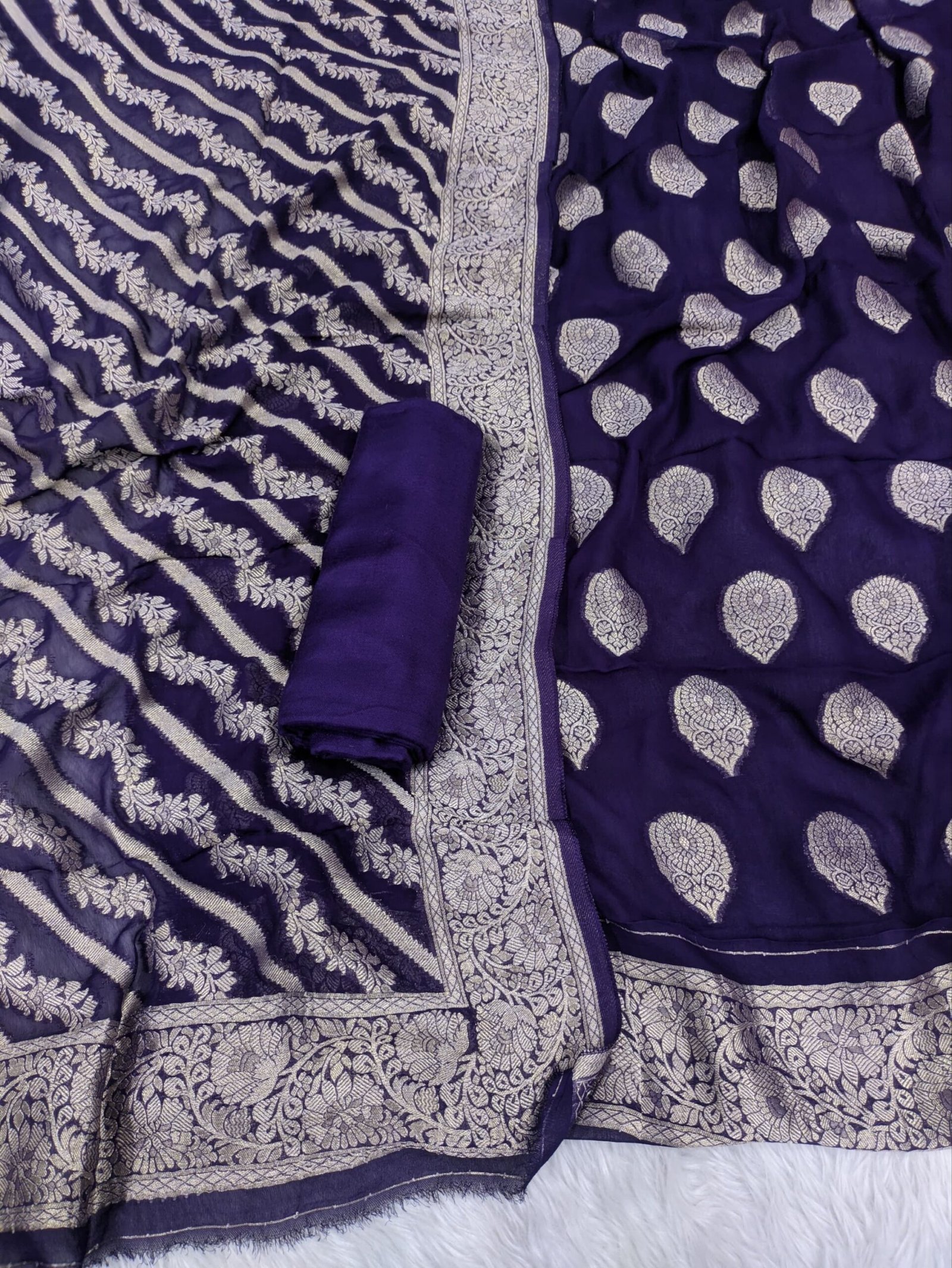 Banarasi Georgette Suit 10 Pcs Bundle/Sets