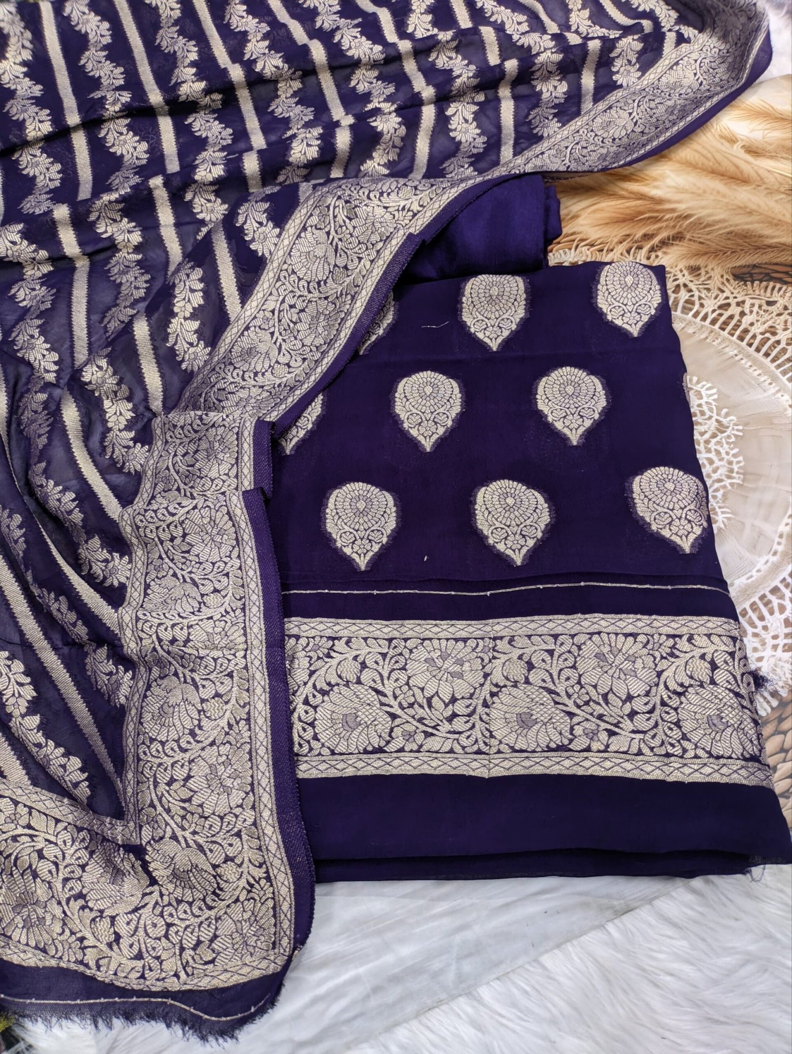 Banarasi Georgette Suit 10 Pcs Bundle/Sets