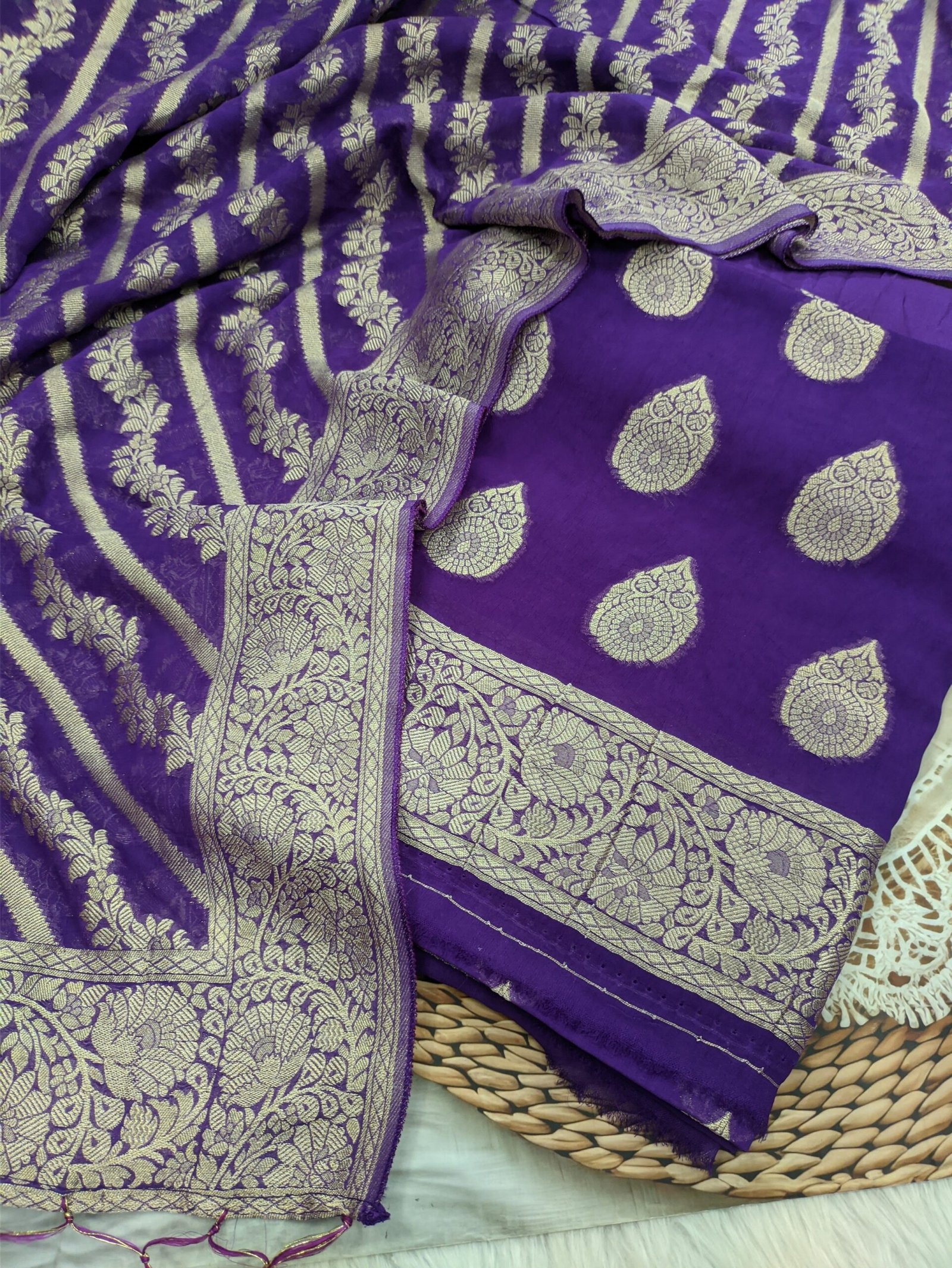 Banarasi Georgette Suit 10 Pcs Bundle/Sets