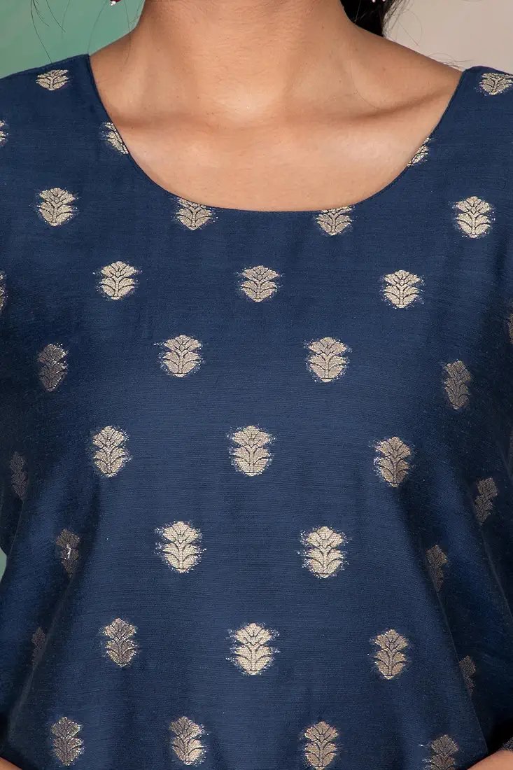 Banarasi Cotton Silk Tilfi Jamdani Dress Material