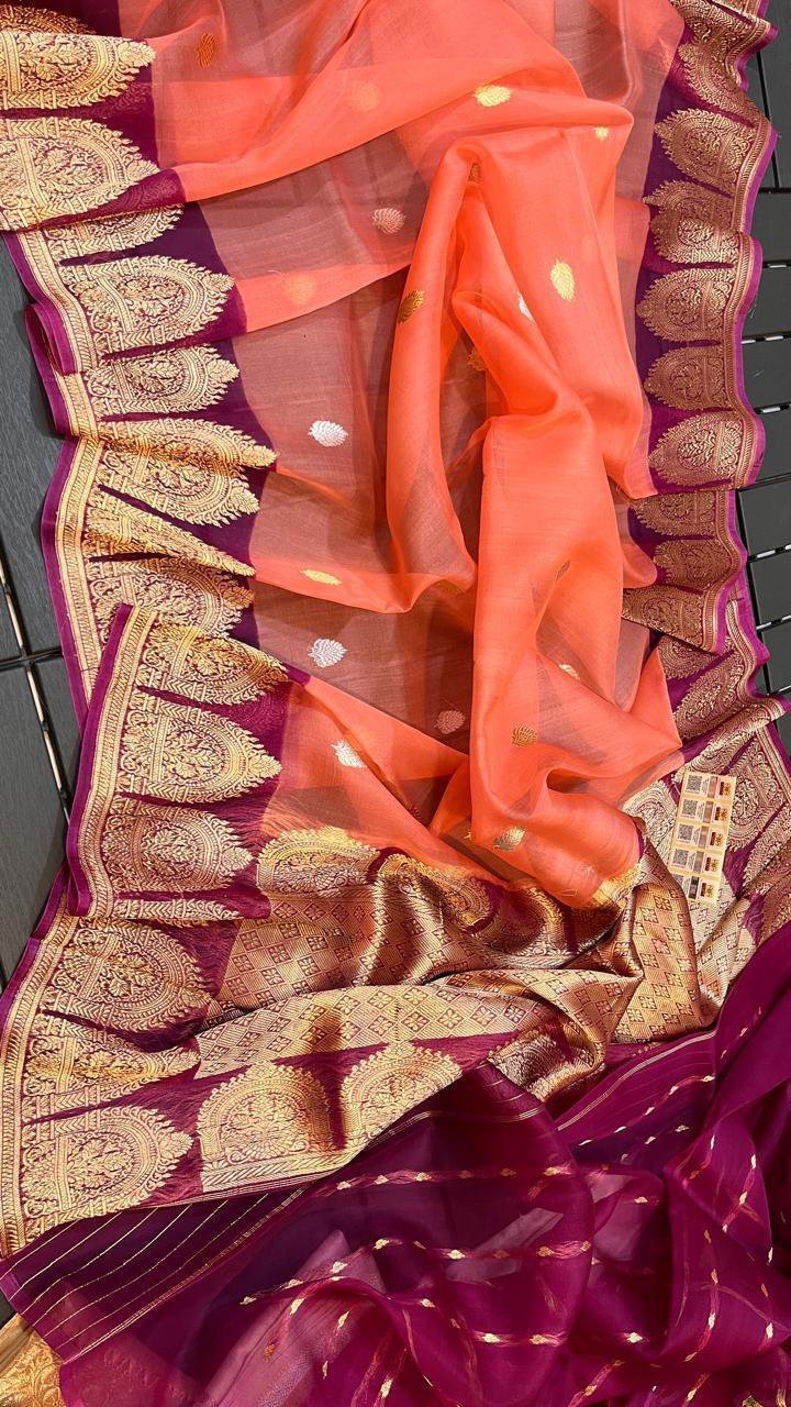 Banarasi Handloom Pure Kora Silk Saree