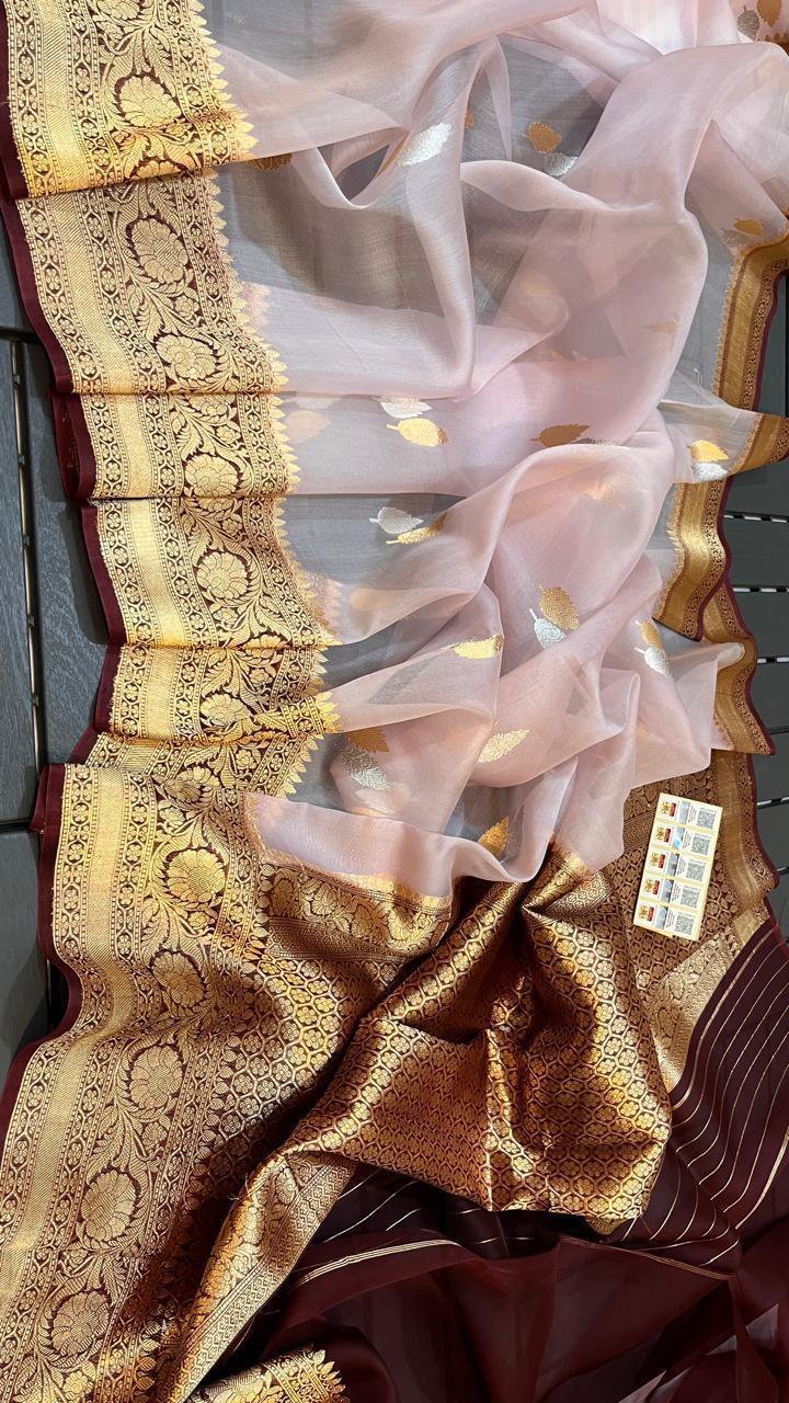 Banarasi Handloom Pure Kora Silk Saree