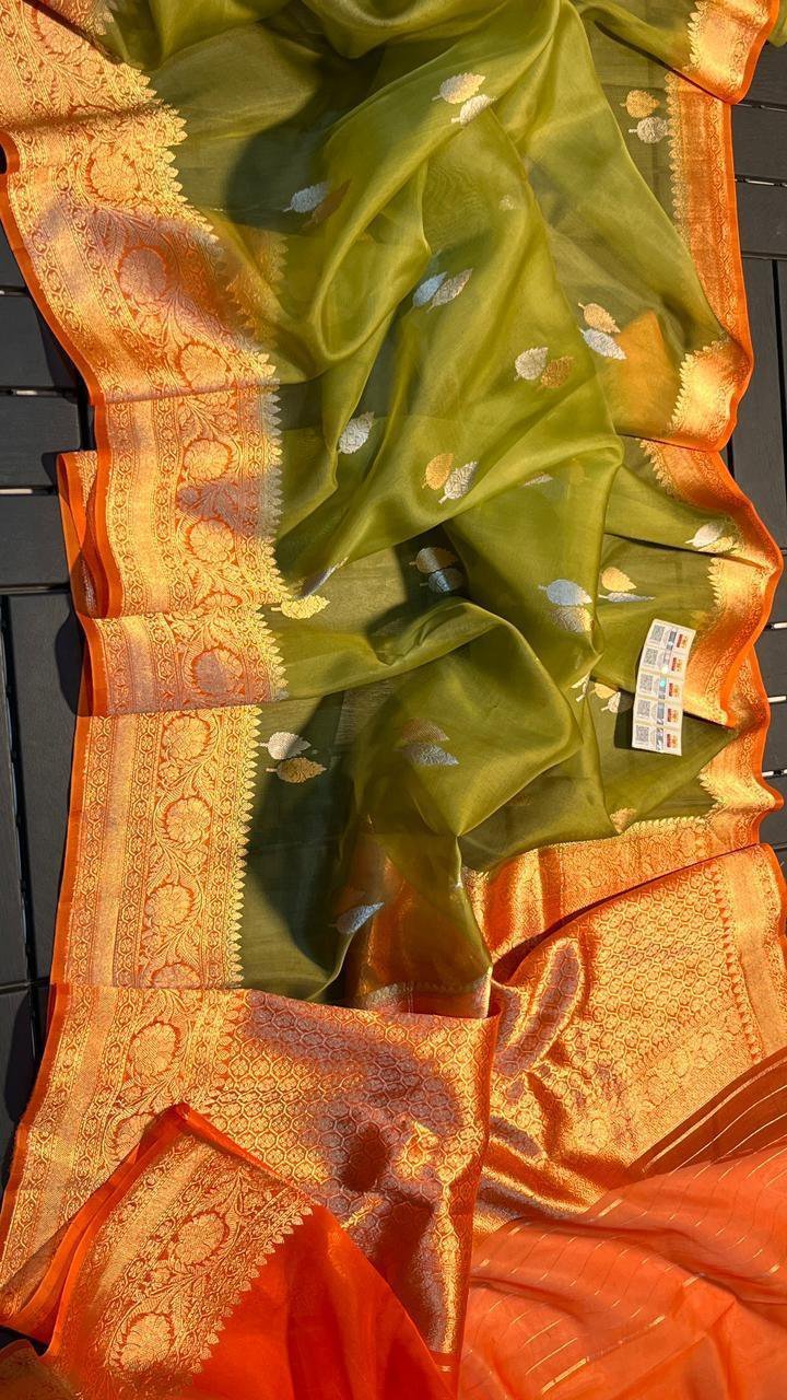 Banarasi Handloom Pure Kora Silk Saree