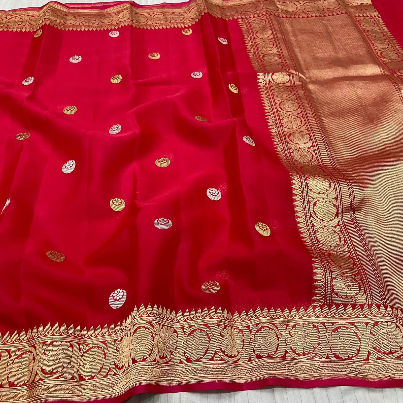 Banarasi Handloom Pure Kora Silk Saree
