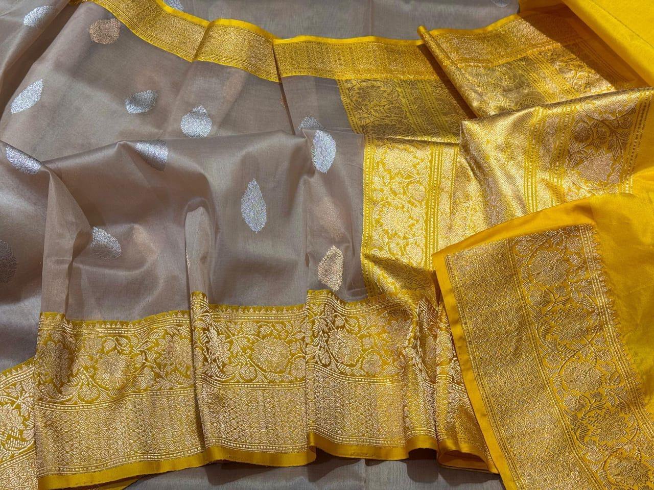 Banarasi Handloom Pure Kora Silk Saree