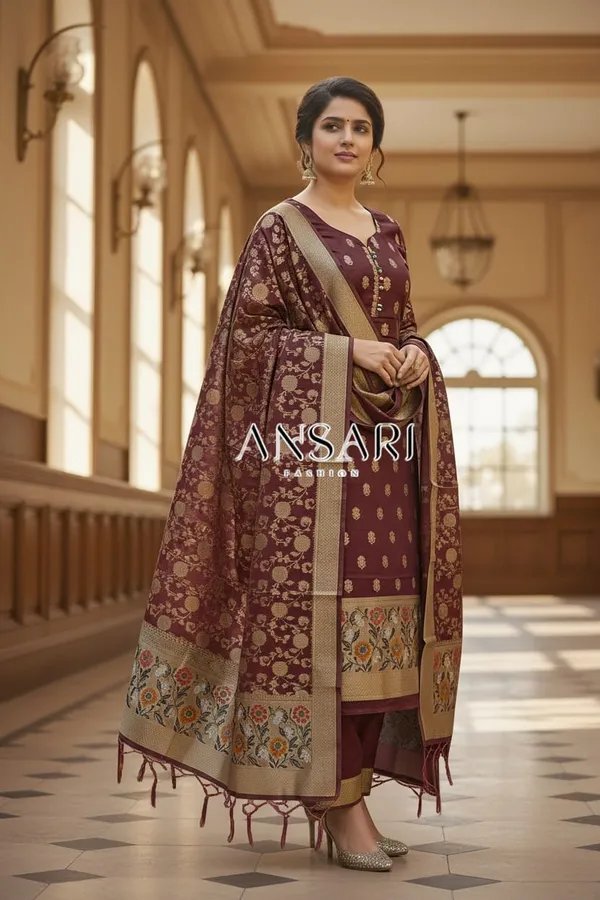 2026/09/1000361823.jpg Banarasi Cotton Silk Tilfi Meena Suits Wholesale – 7 Pcs Catalogue | Ansari Fashion