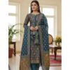 Banarasi Silk Meena Weaving Suits Wholesale – Matching Top & Dupatta – 7 Pcs Unstitched Set