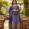 Banarasi Silk Meena Weaving Suits Wholesale – Matching Top & Dupatta – 7 Pcs Unstitched Set