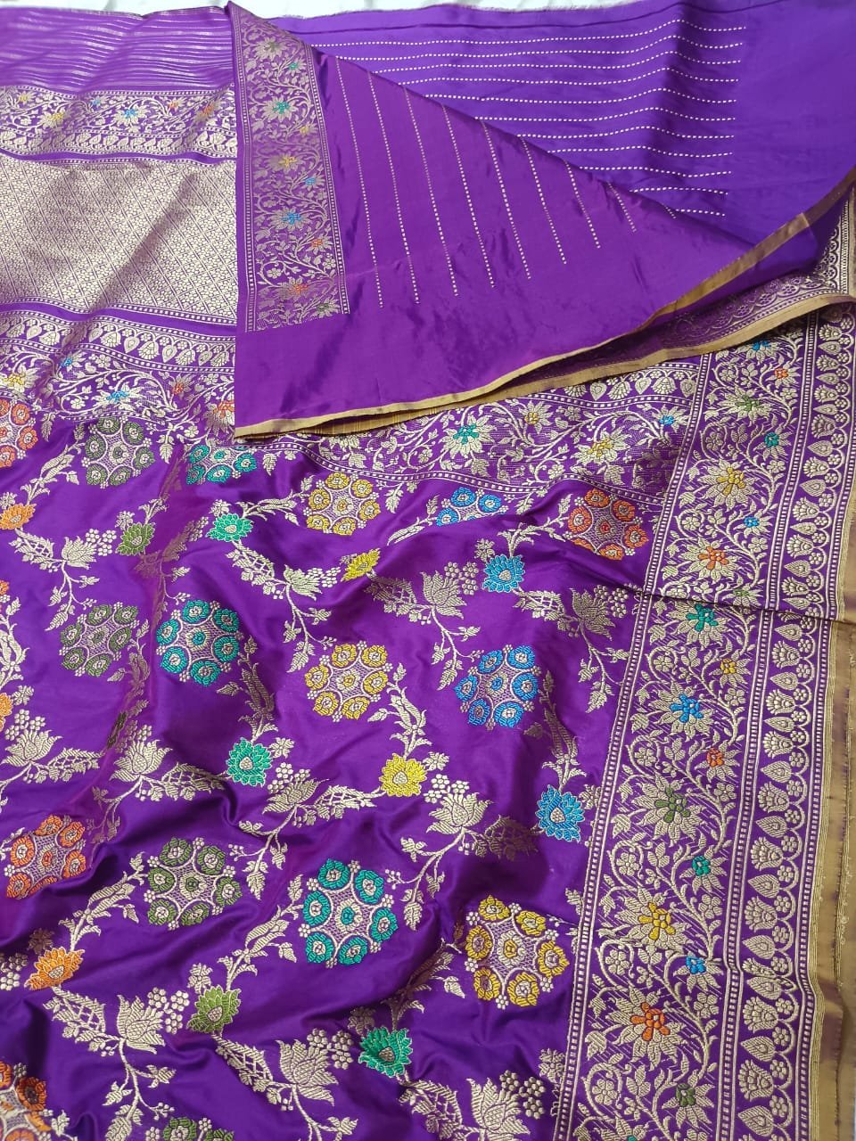 2026/09/1000841199.jpg PURPLE BANARASI HANDLOOM PURE KATAN SILK KADUA JANGLA MEENAKARI SAREE