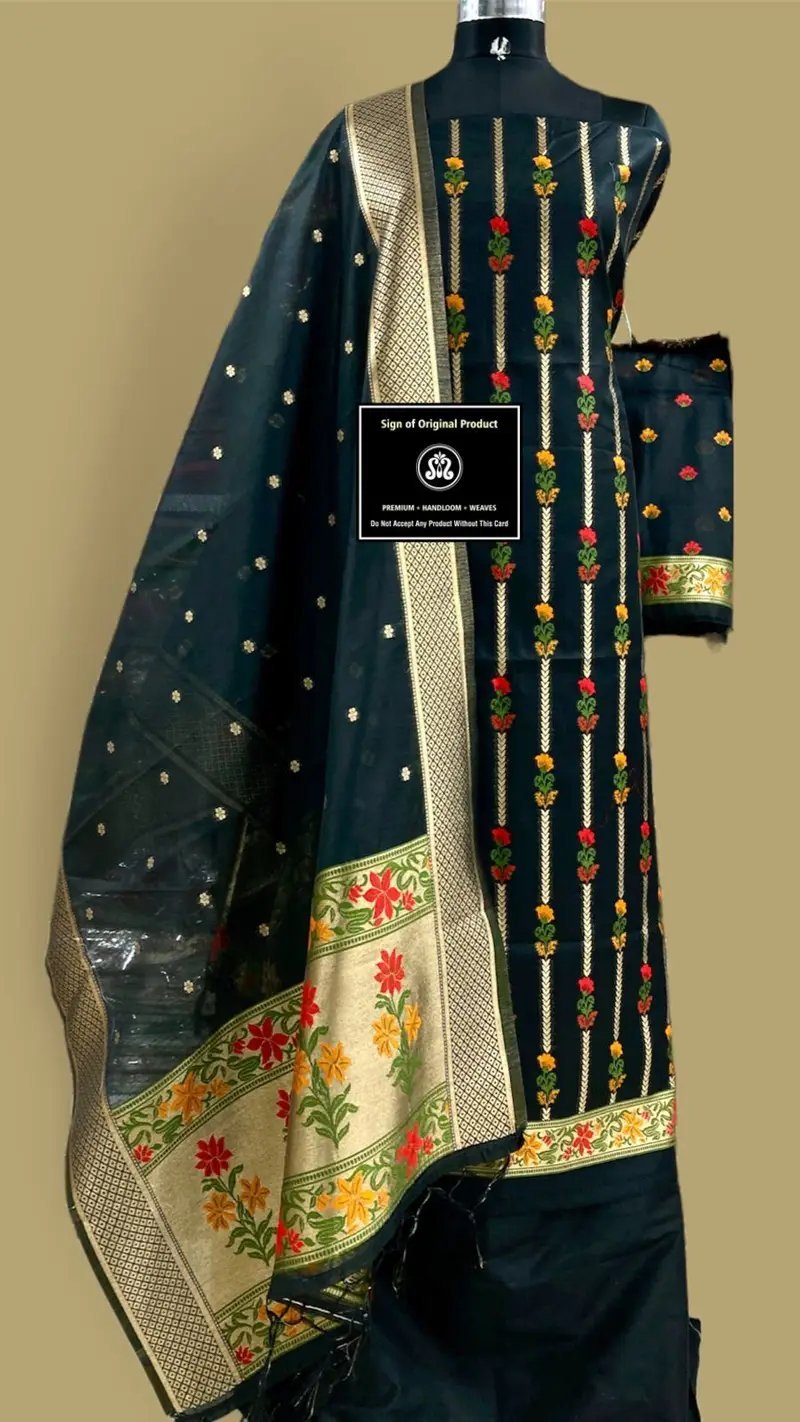 Banarasi Jamdani Suit Wholesale – Cotton Silk Tilfi Meena 6 pcs catalogues - Image 2