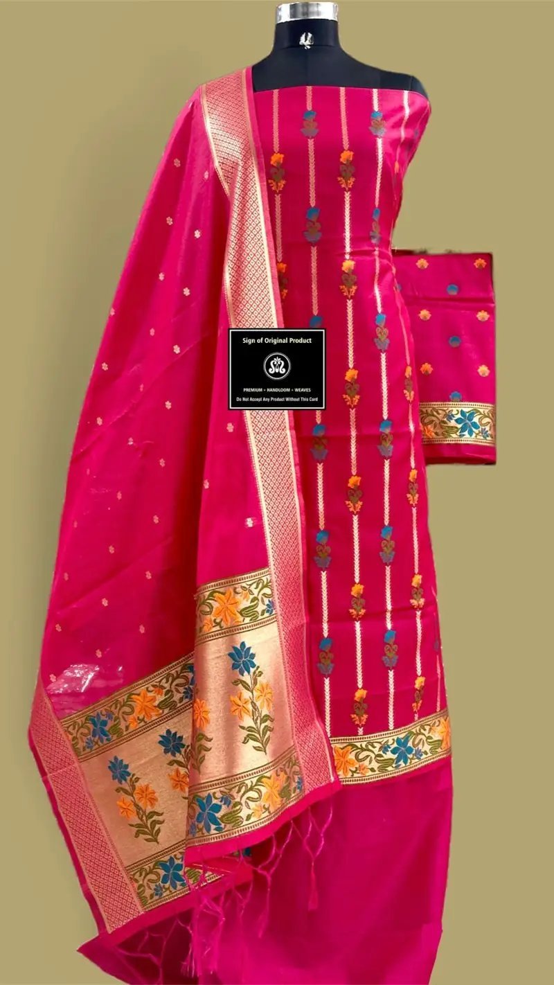 Banarasi Jamdani Suit Wholesale – Cotton Silk Tilfi Meena 6 pcs catalogues - Image 4