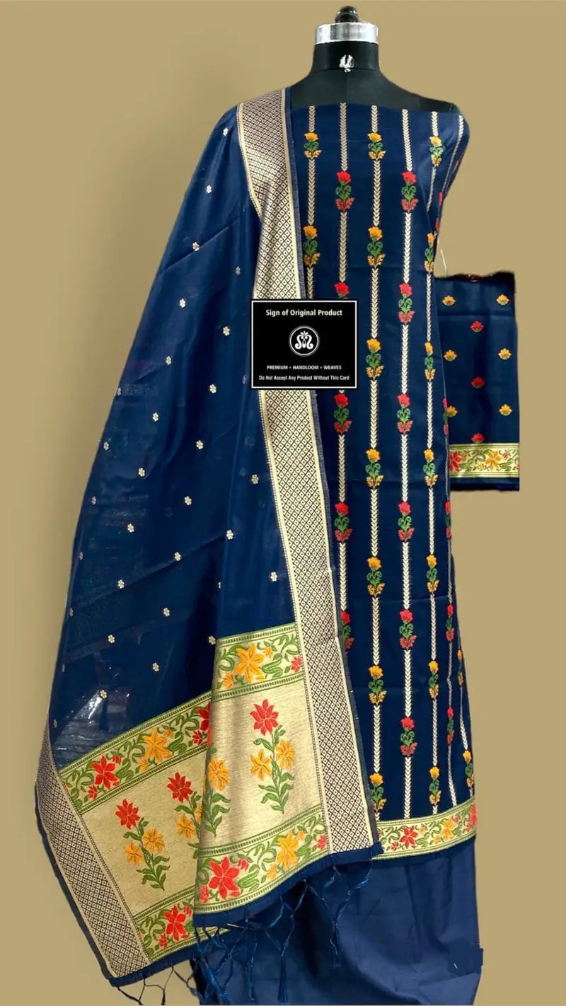 Banarasi Jamdani Suit Wholesale – Cotton Silk Tilfi Meena 6 pcs catalogues - Image 6