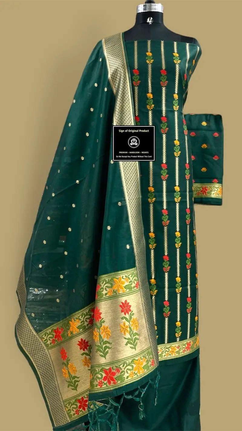 Banarasi Jamdani Suit Wholesale – Cotton Silk Tilfi Meena 6 pcs catalogues - Image 7