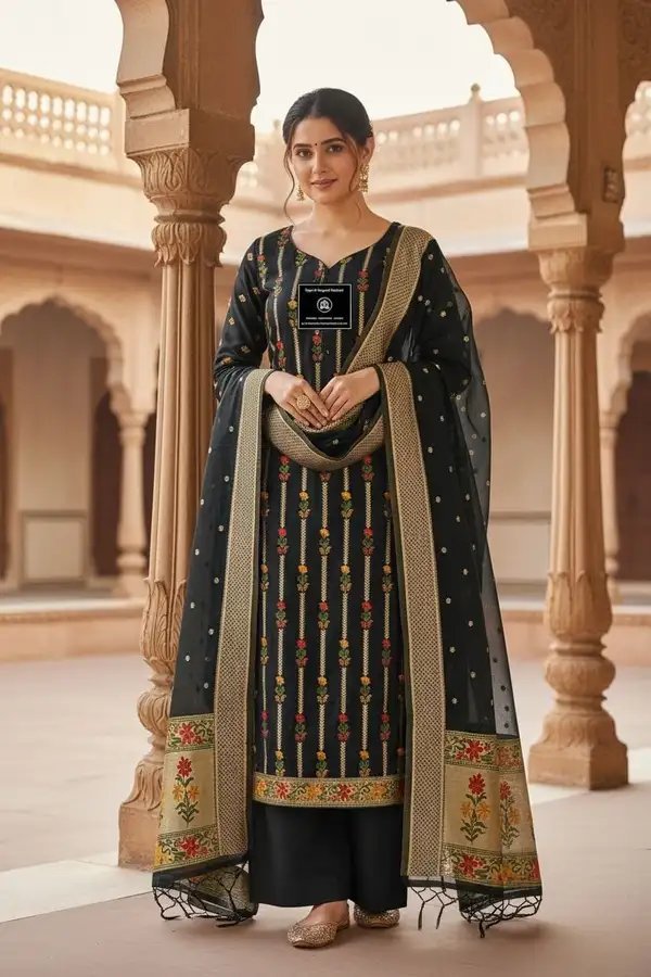 Peach Banarasi Jamdani Tilfi Meena Suit Set 6 Pcs Wholesale – Handwoven Cotton Silk with Floral Zari Dupatta | 6 Pcs Catalogue Peach Banarasi Jamdani Tilfi Meena Suit Set 6 Pcs Wholesale – Handwoven Cotton Silk with Floral Zari Dupatta | 6 Pcs Catalogue - Image 7