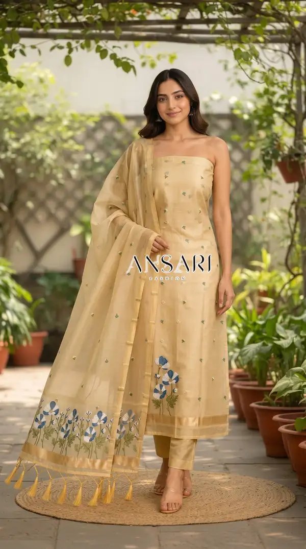 Banarasi Jamdani Cotton Silk Suit Set Wholesale – 6 Pcs Catalogue | Ansari Fashion - Image 4