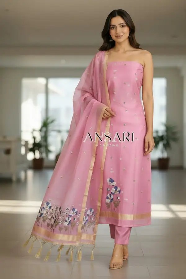 Banarasi Jamdani Cotton Silk Suit Set Wholesale – 6 Pcs Catalogue | Ansari Fashion - Image 7