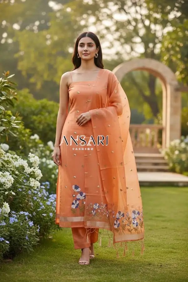 Banarasi Jamdani Cotton Silk Suit Set Wholesale – 6 Pcs Catalogue | Ansari Fashion - Image 6