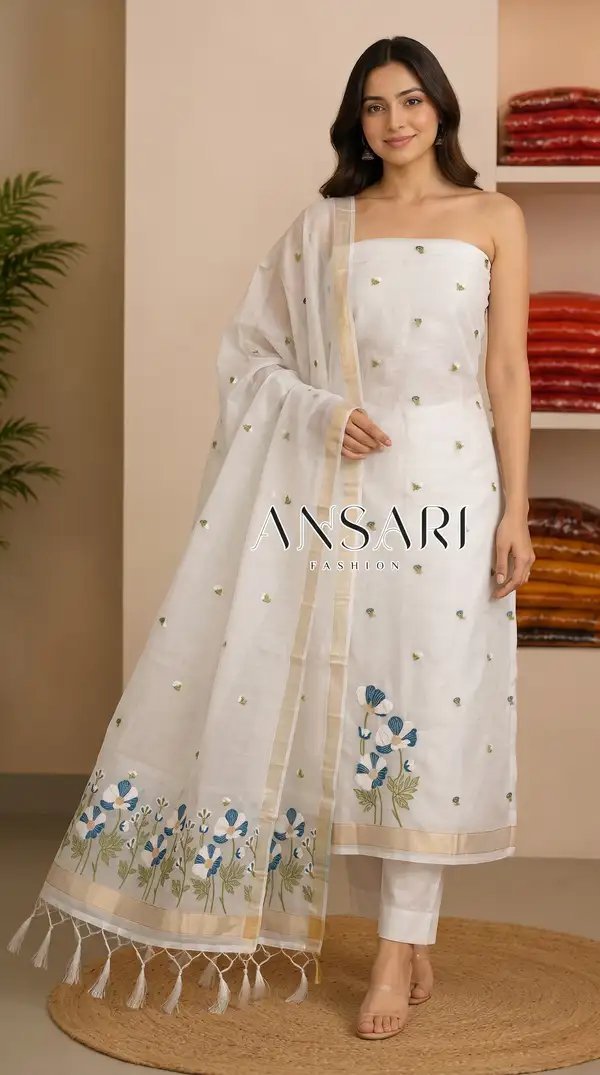 Banarasi Jamdani Cotton Silk Suit Set Wholesale – 6 Pcs Catalogue | Ansari Fashion - Image 3