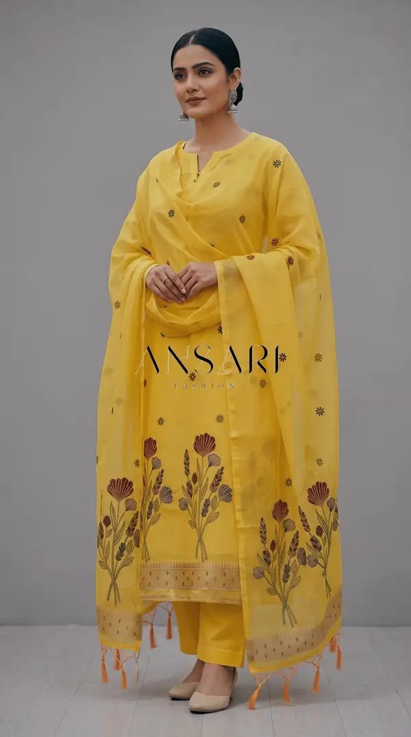 Banarasi Silky Cotton Tilfi Meena Suits Wholesale – Zari Woven Dupatta | Design 118 | 6 Pcs Catalogue - Image 3